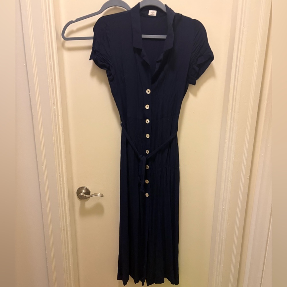 Aritzia Navy Midi Dress